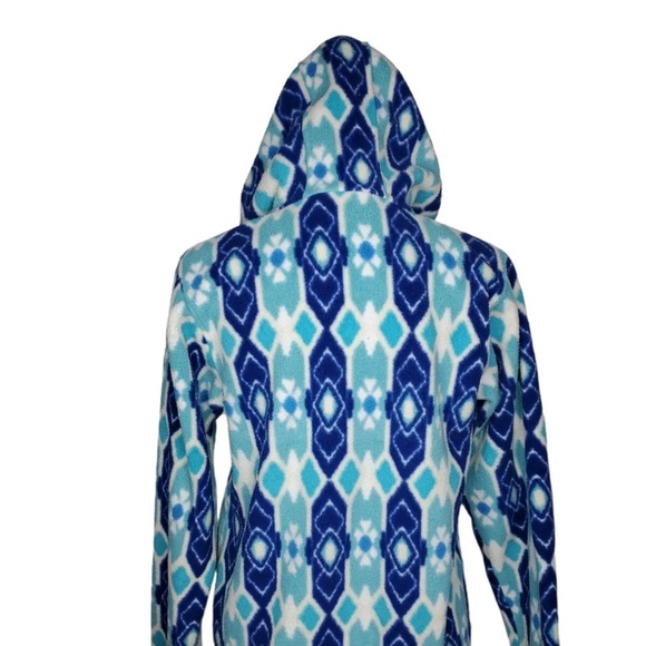 PATAGONIA Synchilla Med Full Zip Fleece Hooded Jacket Aztec Tribal RARE EUC - Picture 10 of 11